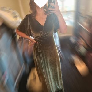 Baltic born Meghan wrap dress deep green